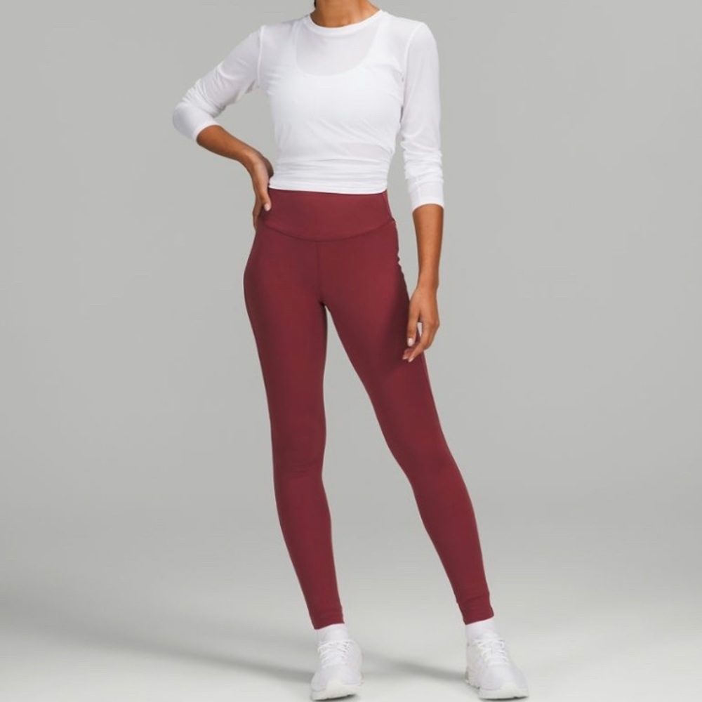Lululemon base pace high rise running tight 28” brushed nullchanging